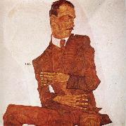 Egon Schiele Portrait of the Art Critic Arthur Roessler oil painting on canvas